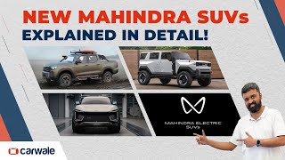 Upcoming Mahindra EVs, SUVs and Technologies Explained! Thar.e, Scorpio Getaway, New Logo | CarWale